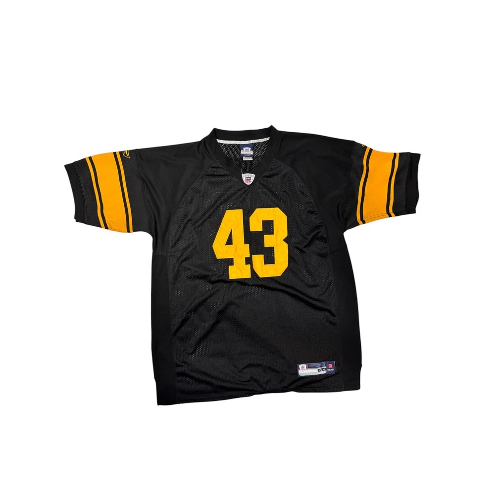 Reebok NFL Troy Polamalu #43 Pittsburgh Steelers Authentic Jersey Sz 54 Black